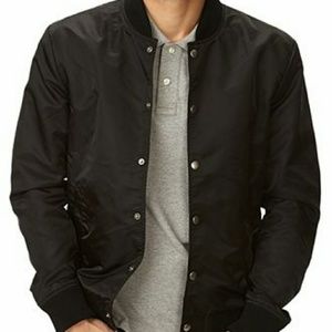 21Men | Black Bomber Jacket